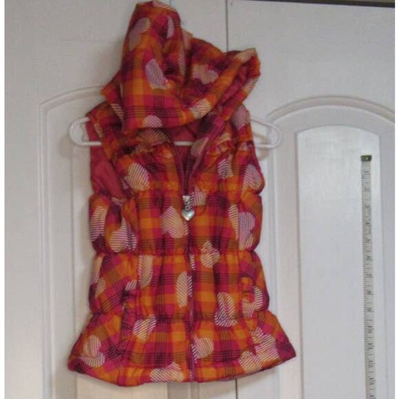 Kids Pink and Orange Bubble Vest - Picture 1 of 4